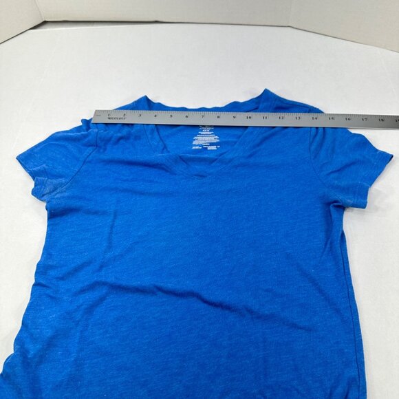 Athletic Works Women's Size Medium 8-10 T-Shirt V Neck Blue Preowned - Picture 5 of 10